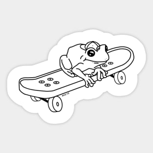 Skateboard Frog Sticker